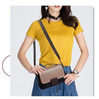 China 2021 New Fashion First Layer Cowhide Handbag Shoulder Tilt Color Leather Casual Cross - Body Bag For Women for sale