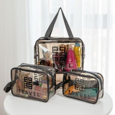 China Waterproof Transparent Cosmetic PVC For Business Travel Storage Bag Large Capacity Waterproof Portable Cosmetic Bag for sale