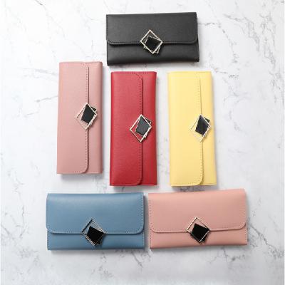 China New Fashion Waterproof Long PU Wallet Multi-card Slot Large Capacity Leather High Quality Leather Wallet For Women for sale