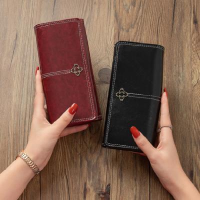 China New Fashion Wallet Waterproof Women Long Style Wallet Multifunctional Purse PU Clutch Card Holder Leather Female Bag for sale