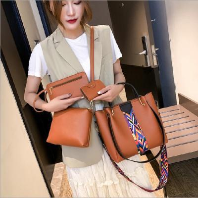 China New Fashion Women's Simple Cross-body Bag Mother-and-son Shoulder Bag Four-piece Tote Purses and Wallet Fashionable Purses and Wallet for sale