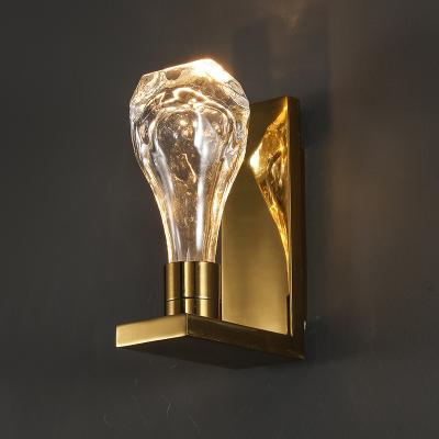 China Modern Fancy Modern Primary Color Glass Wall Lamp Faceted Light For Hotel for sale