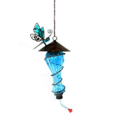 China China Glass Antique Humming Bird Hanging Water Feeder for sale