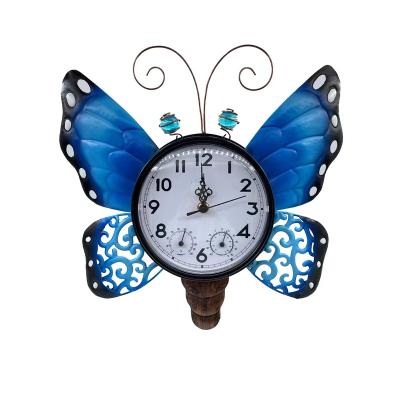 China Antique Style Factory Hot Selling Flower Shaped Metal Wall Clocks Modern Design Big Clock Office Decorative Decor Metal Wall Clocks for sale