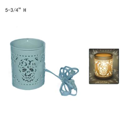 China White Electricity GYG Metal Powder Coating Candle Lantern Electric Solar Fragrance Lamp Tart Oil Burner Warmer Christmas Solar Lamp Electricity GYG for sale