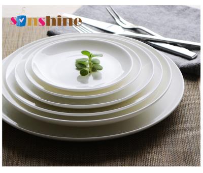 China Sinshine Customer Logo Bread And Butter Flat Bone China Dish Steak Viable Western Dishes And Food Dishes Shallow Home Dish for sale