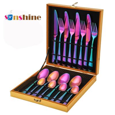 China Newest Sustainable Sinshine Food 24 Pcs Stainless Steel Knife And Fork Spoon Dinnerware Western Flatware Sets for sale