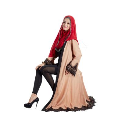 China Wholesale Anti-Shrink Muslim Kaftan Open Front Abaya Long Robe Gown Long Robe For Eid Mubarak Robe Muslim Abaya for sale