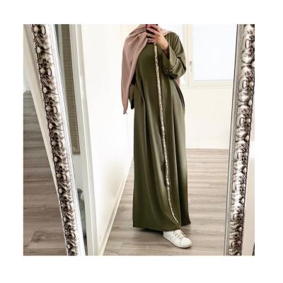 China wholesale islamic muslim maxi dress women clothing sequins muslimah dress muslimah dress anti-shrink long dress for sale