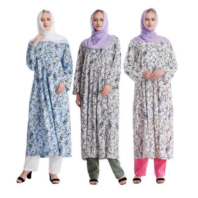 China Cheap islamic long sleeve dress muslim women clothing polyester abaya set muslimah drop set abayas for sale