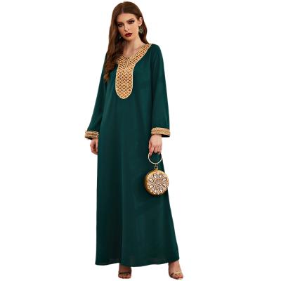 China Wholesale Muslim Islamic Clothing Plus Size Prom Dresses Muslim 4xl Dress Plus Size Embroidery Kaftan Dresses for sale