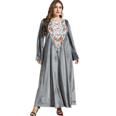 China Cheap muslim velvet abaya clothing muslimah winter muslim dresses plus size dresses plus size moroccan kaftan for sale