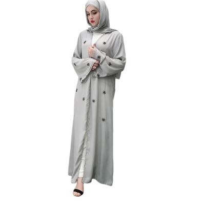 China Dry cleaning in running muslim prom dresses slim muslim prom dresses long kaftan front open abaya dress for eid mubarak for sale