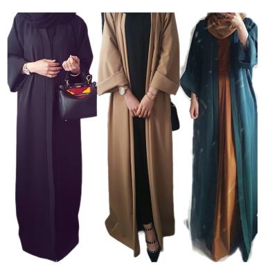 China Anti-wrinkle wholesale price robe muslimah abaya kimono dubai islamic dubai abayas plus size muslim abaya women robe for sale