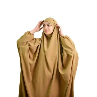 China muslim clothing polyester jilbab prayer chador dress muslim aerial abaya robe cheap islamic khimar jilbab for sale