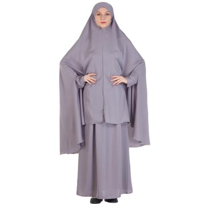 China Islamic clothing prayer dress abaya khimar abaya khimar prayer dress long 2 piece khimar dress set 2 piece jilbab set tank top for sale