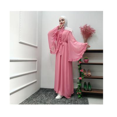 China Best selling muslim dress fashionable monsoon dress pure islamic clothing layer maxi muslim dress muslimah for sale