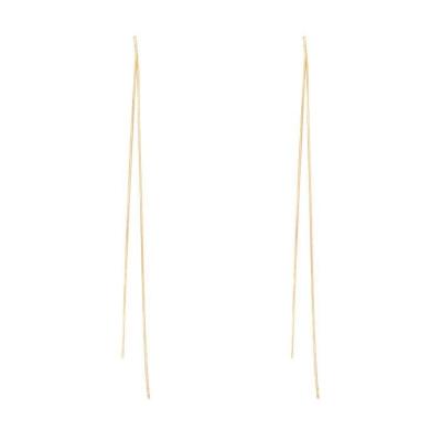 China Women's CLASSIC Minimalist Tassel Chain Clip Earring Gold Plated 925 Sterling Silver Earings for sale