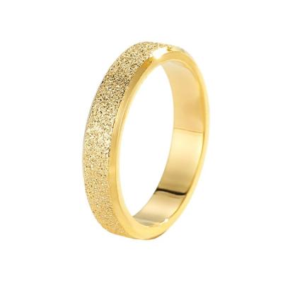 China CLASSIC Elegant Gold Plated Thick Stainless Steel Stripe Seal Ring Personality Ring Ladies for sale