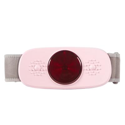 China 2021 Body Lady Weight Loss Slimming Electric Vibration Waist Massager Pink Belt for sale