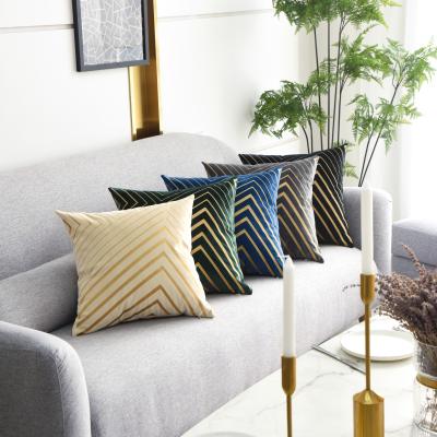 China Anti-static Simple Geometric Pillow Cover Pillow Cover Cushion Cover Ins Style Dutch Velvet Composite Material for sale