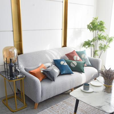 China 2021 anti-static new line round pattern home sofa pillow cover for sale