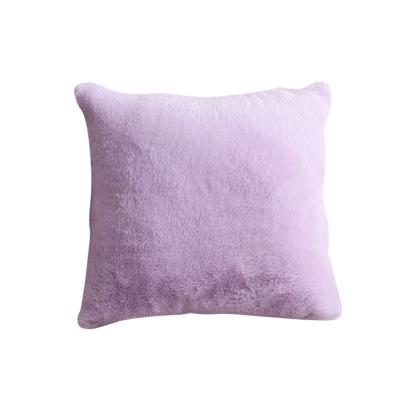 China Ins style pillow solid color plush pillow cover solid color plush pillow cover anti-static Nordic double-sided home cushion cover for sale