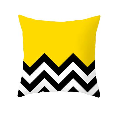 China 2022 Popular Anti-static Pillowcases Household Products Fashion Patterns Yellow Pillowcases Printed Nordic Style Sofa Cushion Covers for sale