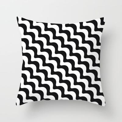 China Sofa Pillowcase Modern Geometric Abstract Popular Pattern Home Pillowcase Single Cushion Cover for sale