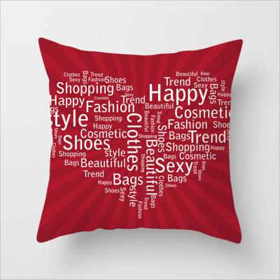 China European and American Valentine's Day Anti-static Digital Printing Pillowcase Peach Skin Cushion Cover Romantic Love Story Cartoon Pattern for sale