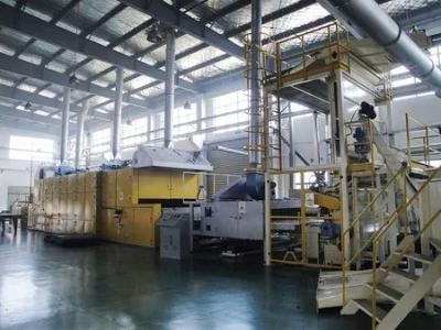 China Airlaid fiber web shoddy Thermal Bonding Machine insulation 500kg/h - 700kg/h  fiber production line for sale