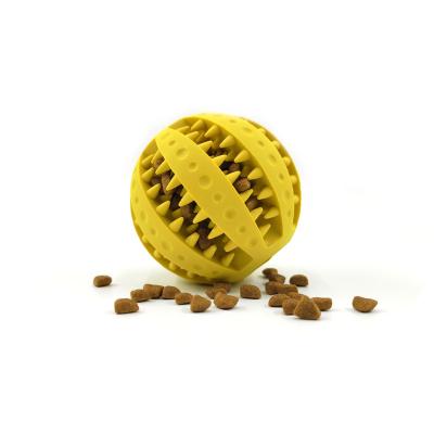 China China Factory Promotion Sustainable Food Grade Rubber Dog Teeth Bite Ball Toy for sale