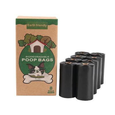 China Dropshipping Stocked Black Dog Poop Environmental Protection For Dog Poop Bag Durable Flat Type Garbage Bag for sale