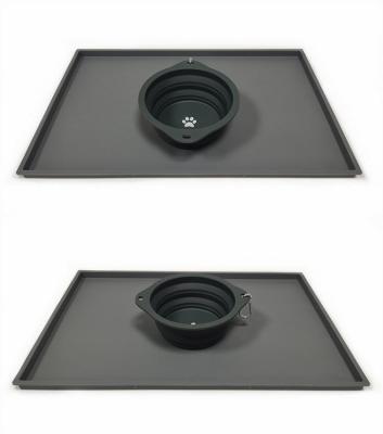 China Viable Food Grade Chinese Silicone Supplier Large Capacity Pet Food Tray for sale