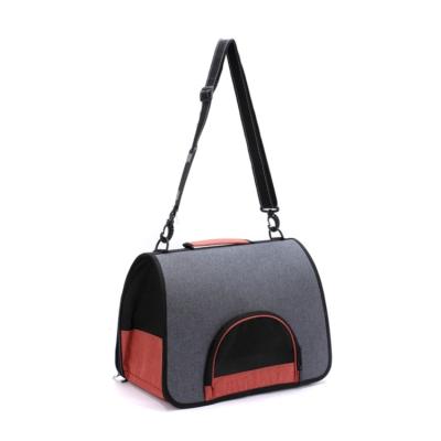 China Reasonable Price Breathable Portable Travel One-Shoulder Pet Bag With Transparent And Ventilated Fabric for sale