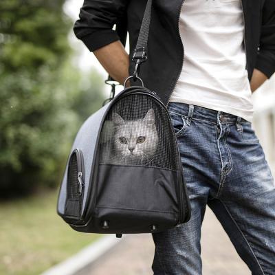 China Sturdy Factory Made Breathable Fabric One-Shoulder Cross - Body Foldable Outdoor Pet Bag for sale