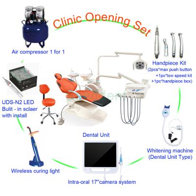 China 3 Memory Settings Luxurious Dental Chair Set / Dental Unit Set M044 for sale