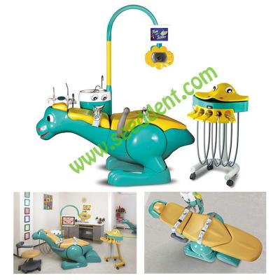 China Dinosaur Kids Dental Unit with Standalone fish instrument tray SE-M002 for sale