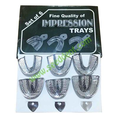 China Impression Trays Set of 6 (L/M/S x 2pcs) for sale