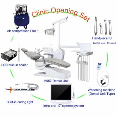 China Modern New Medical Dental Chair Hospital Dental Orthodontics Equipment Products with Lightcure&Scalermicro Fiberleather for sale