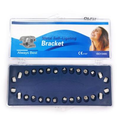 China Mini Bondable Mesh base Metal Self-Ligating Bracket Roth/MBT with Buccal tube 28pcs/set for sale