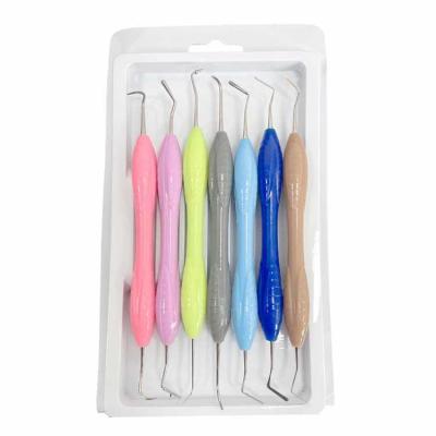 China Dental resin filling instruments Composite Resin Filling Spatula Instrument Restoration Resin Filler Kit 7PCS/KIT en venta