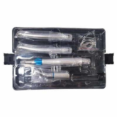 China Dental Handpiece Kit 2pcs LED High Speed Turbine And Low Speed Kit Contra Angle & Straight Handpiece & Air Motor en venta