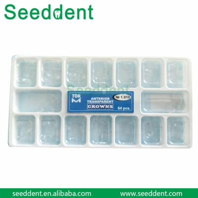 China Coronas transparentes anteriores dentales para el adulto No.1.910 64pcs/equipo en venta