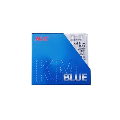 China Dental Surgical Instruments Products NIC KM Blue Dental Files Dental Root Canal Instrument Blue Endo Files 4pcs/Pack en venta