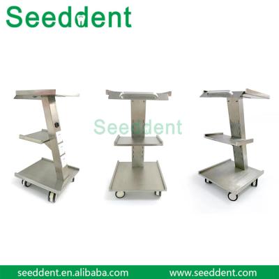 China Dental Surgical Instruments Tool Cart / Dental Stainless Steel mobile cart for sale