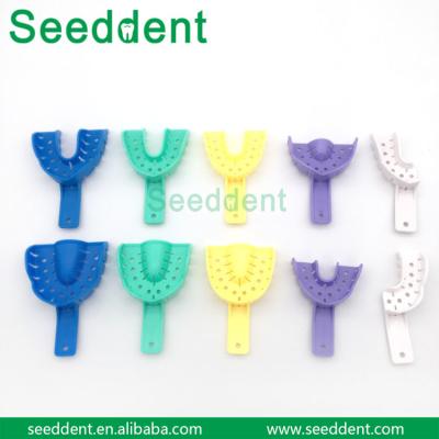 China Dental Colorful Plastic Impression Tray for sale