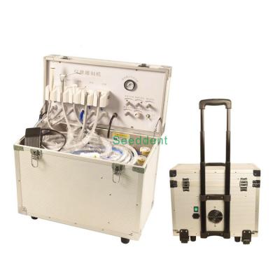 China Dental Mobile Cart Portable Turbine Unit with 550W built in air compressor  SE-Q038 for sale