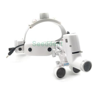 China Wireless High Intensity LED Light Dental Loupes 2.5X/3.5X 5W Headband Type Medical Surgical Magnifying Glass SE-K027 for sale