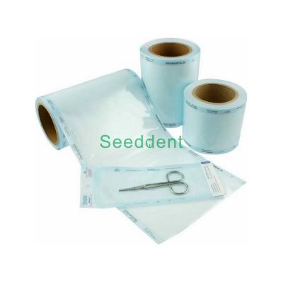 China Dental Surgical Disposable Heat Sealing Flat Sterilization Pouch Roll Bag for Autoclave use SE-D023 for sale